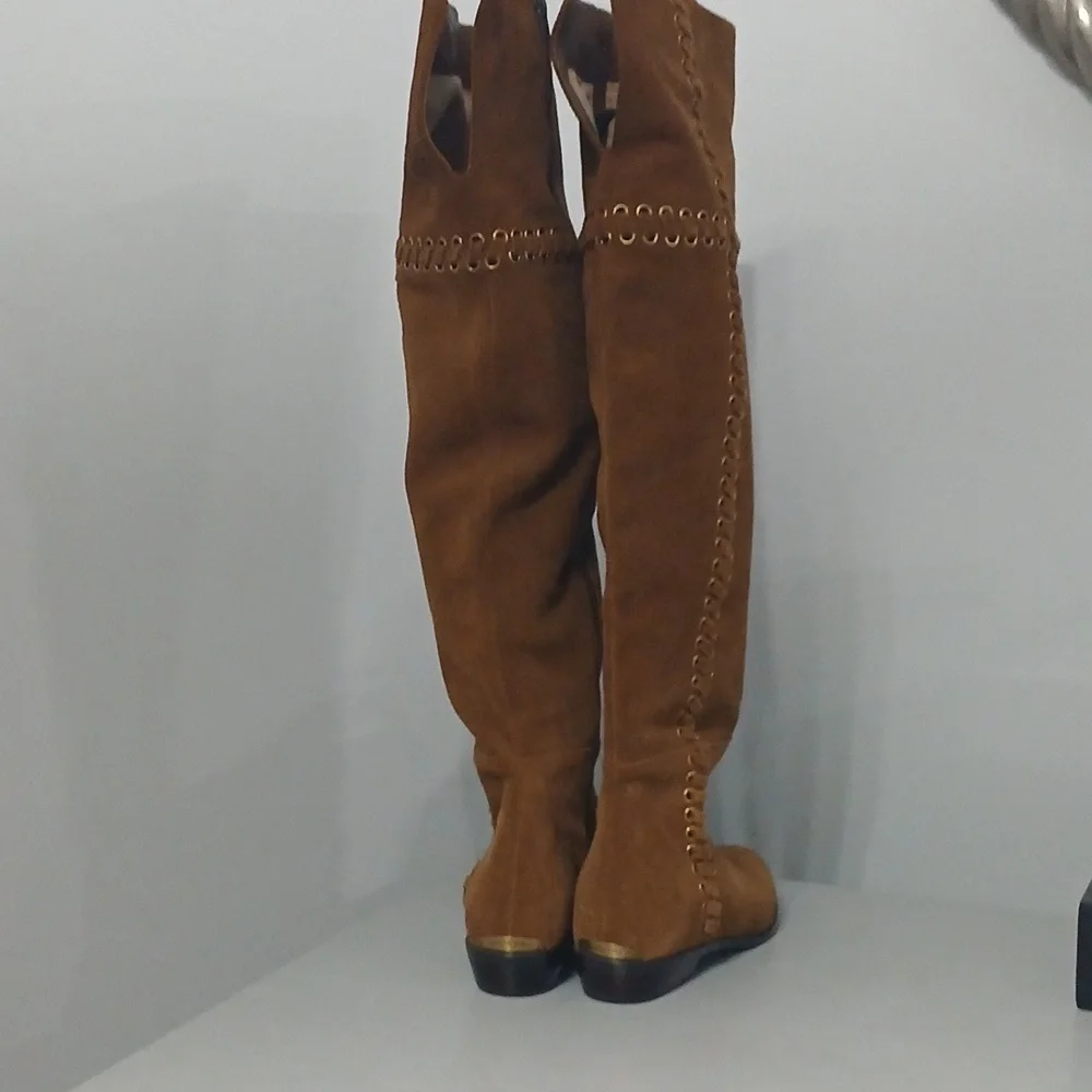 Michael Kors Brown Suede Over-the-Knee Boots, Gentle Used Excellent Conditions